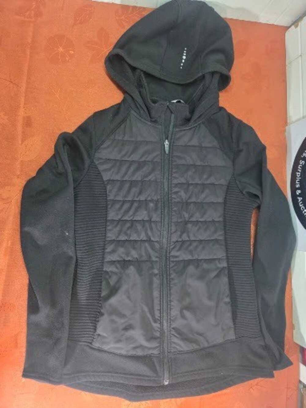 Tuff Athletics Women's PrimaLoft Hybrid Running Jacket – Black (Size Medium)